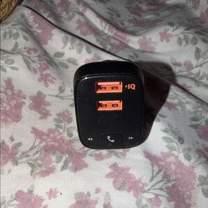 Black and Orange Dual USB Car Charger